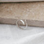 Recycled Sterling Silver Adjustable Hammered Ring, thumbnail 2 of 2