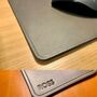 Personalised Leather Desk Mouse Mat, Grey, thumbnail 4 of 11