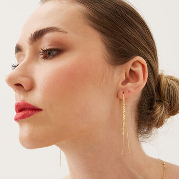 Sterling Silver Dorica Chain Bead Drop Earring, 4 of 8