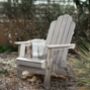 Natural High Back Foldable Garden Lounge Chair, thumbnail 3 of 5