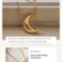 18ct Gold Plated Moon Pendant Necklace Set, thumbnail 3 of 7