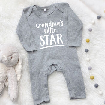 Grandma's Little … Personalised Babygrow, 8 of 9