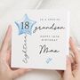 Personalised 18th Birthday Card For Grandson, thumbnail 1 of 7