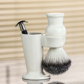 Ceramic Shaving Brush Stand And Razor Holder, 2 of 5
