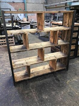 Industrial Reclaimed Bookcase Shelf Unit 521, 6 of 7