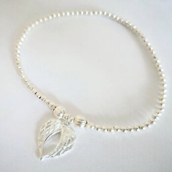 Angel Wings Silver Plated Bracelet Or Anklet, 5 of 6