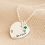 Personalised 21st Birthday Heart Birthstone Necklace, thumbnail 9 of 12