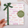 Valentine Wrapping Paper With Love Pattern, Three Sheet Pack, thumbnail 2 of 3