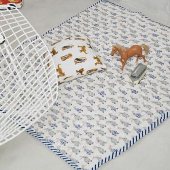 Bunny Fabric Reversible Baby Play Mat /Duvet, 2 of 5