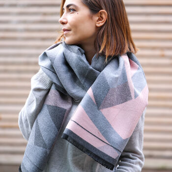 Personalised Cashmere Blend Geometry Shawl, 9 of 12