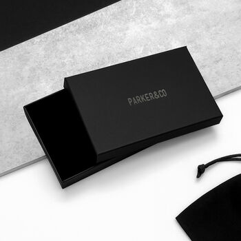 Personalised Men's Rfid Leather Trifold Card Holder Wallet, 6 of 6