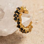Gold Vermeil Plated Ear Cuff With Black Cubic Zirconia, thumbnail 1 of 8