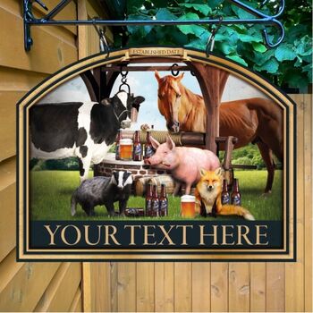 Watering Hole Personalised Home Pub Sign / Man Cave, 4 of 8