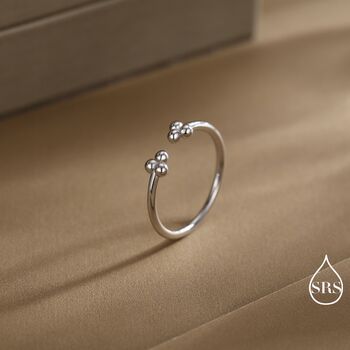 Sterling Silver Three Dot Ring, 3 of 12