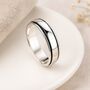 Personalised Slim Sterling Silver Spinner Ring, thumbnail 3 of 12