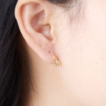 Rosebud Hoop Earrings, 2 of 7