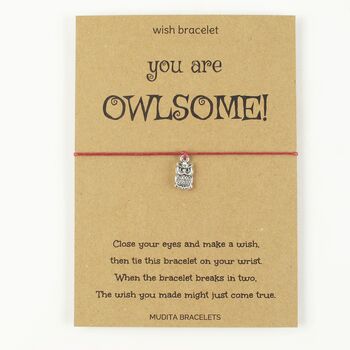 You Are Owlsome Charm Wish Bracelet, 3 of 4