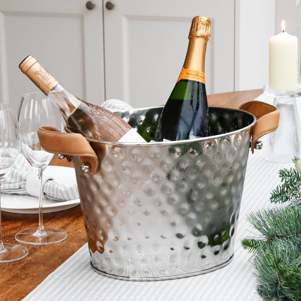 Silver Hammered Champagne Cooler By Marquis & Dawe