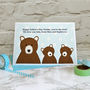 'Daddy Bear' Birthday Or Father's Day Card, thumbnail 2 of 6