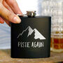 'Piste Again' Engraved Hip Flask, thumbnail 1 of 8