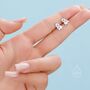 Sterling Silver Tiny Quokka Stud Earrings, thumbnail 2 of 11