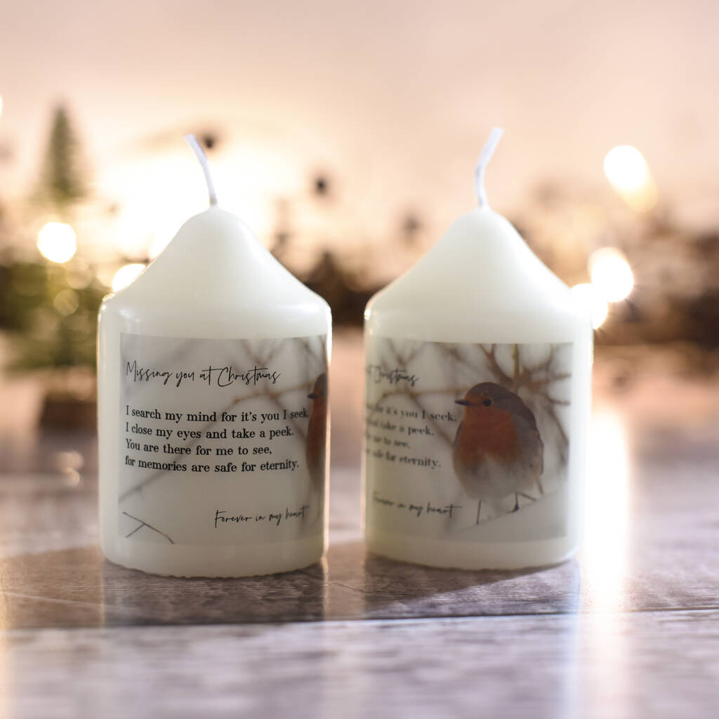 Personalised In Loving Memory Small Candle With Rhyme By A Touch Of
