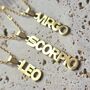 Starsign Words Necklace In Stainless Steel With Adjustable Chain, thumbnail 1 of 4