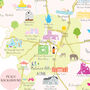 Map Of Worcestershire Art Print, thumbnail 5 of 5