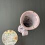 Handmade Porcelain Vase Purple Drip Glaze With Sculptural Handles, thumbnail 4 of 4
