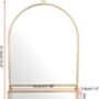 Gold Hanging Wall Mounted Glass Mirror With Shelf, thumbnail 7 of 7