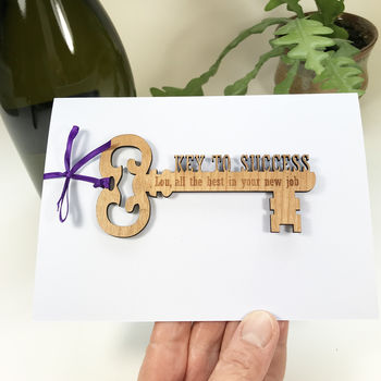 Personalised 'Key To Success' Congratulations Card, 3 of 10