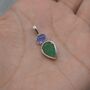 Emerald Tanzanite Pendant: May December Birthstone, thumbnail 5 of 10