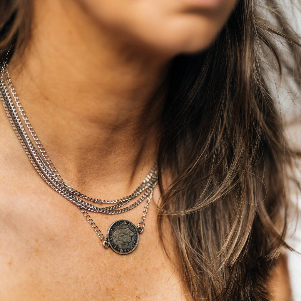 The Jen Coin Pendant Necklace By Olive&Wallis