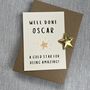 Personalised Well Done Gold Star Postcard, thumbnail 2 of 2