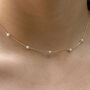 9ct Solid Gold Pearl Beaded Necklace, thumbnail 4 of 6