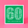Personalised Name And Date 60th Birthday Card, thumbnail 1 of 5
