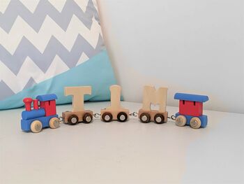 Personalised Wooden Name Train, 3 of 7
