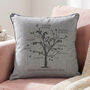 Personalised Pearl Anniversary Family Tree Cushion, thumbnail 3 of 6