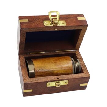 Six Inch The Westminster Bronze And Wood Telescope, 5 of 7