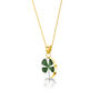 Real Four Leaf Clover Silver Pendant Necklace, thumbnail 2 of 10