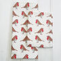 Christmas Robins Organic Cotton Tea Towel, thumbnail 1 of 5