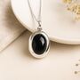 Personalised Mens Sterling Silver Black Onyx Locket, thumbnail 2 of 11