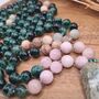 Crystal Mala Necklace With Malachite, thumbnail 7 of 12