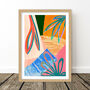 Colourful Oversized Abstract Leaf Art Print, thumbnail 10 of 12