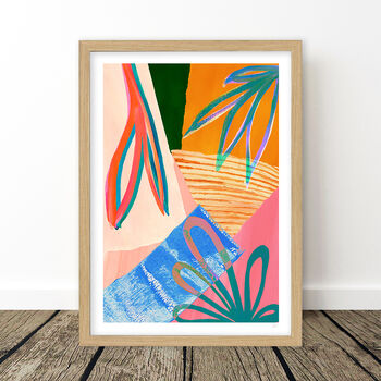 Colourful Oversized Abstract Leaf Art Print, 10 of 12