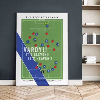 Leicester City Vardy Eleven Heaven Poster, 4 of 8