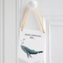 Personalised Whale Mini Acrylic Flag Wall Decoration, thumbnail 1 of 3