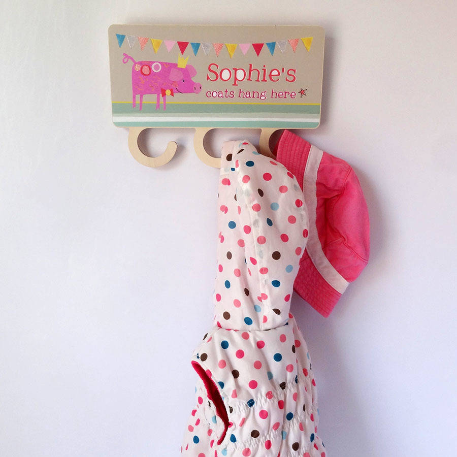 Personalised Child's Coat Hooks By Alice Palace