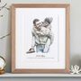 Personalised Family Line Portrait For Birthday Presents, thumbnail 4 of 11
