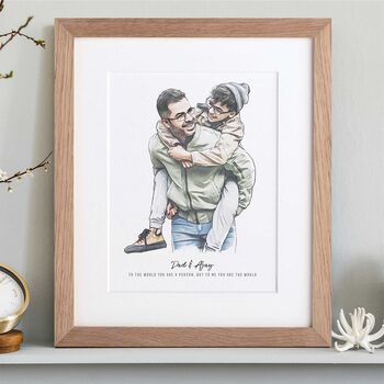 Personalised Family Line Portrait For Birthday Presents, 4 of 11